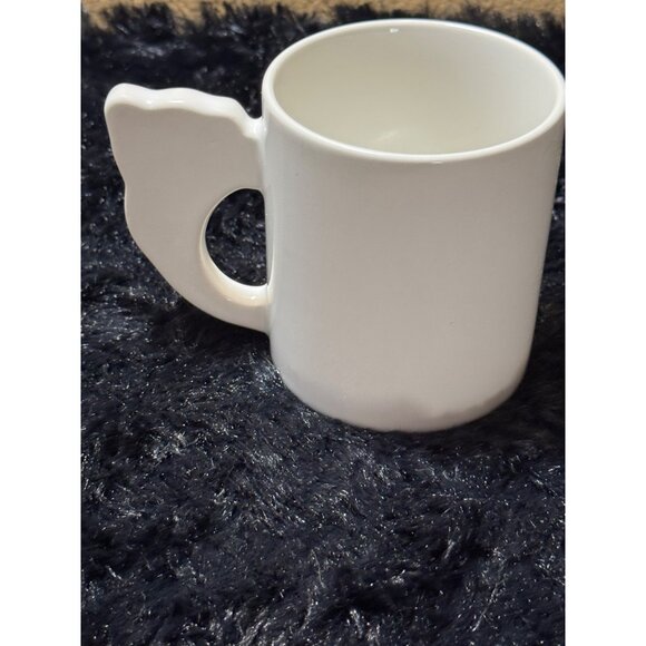 Vintage Halloween Witch Pumpkin Cup Mug Made In Japan Ghost Handle - Picture 5 of 7